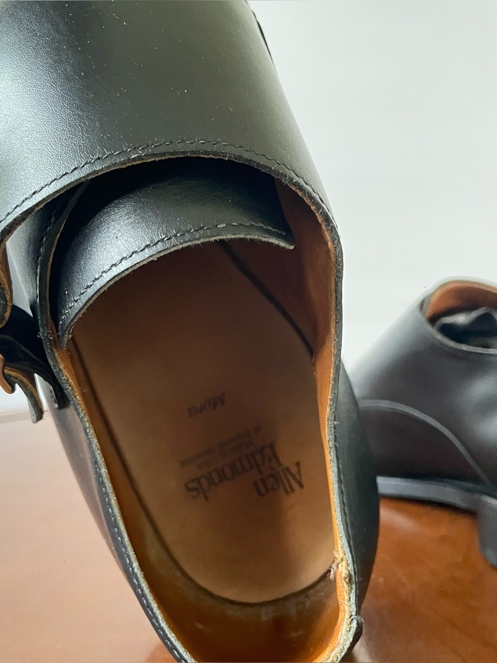 Allen Edmonds Mora Black Leather Double Monk Strap Dress Shoes | US 9.5 - Picture 8 of 8